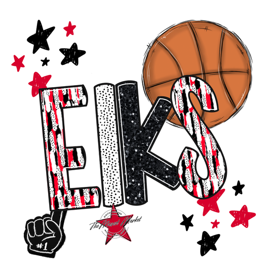 Elks Basketball Scrape-Red