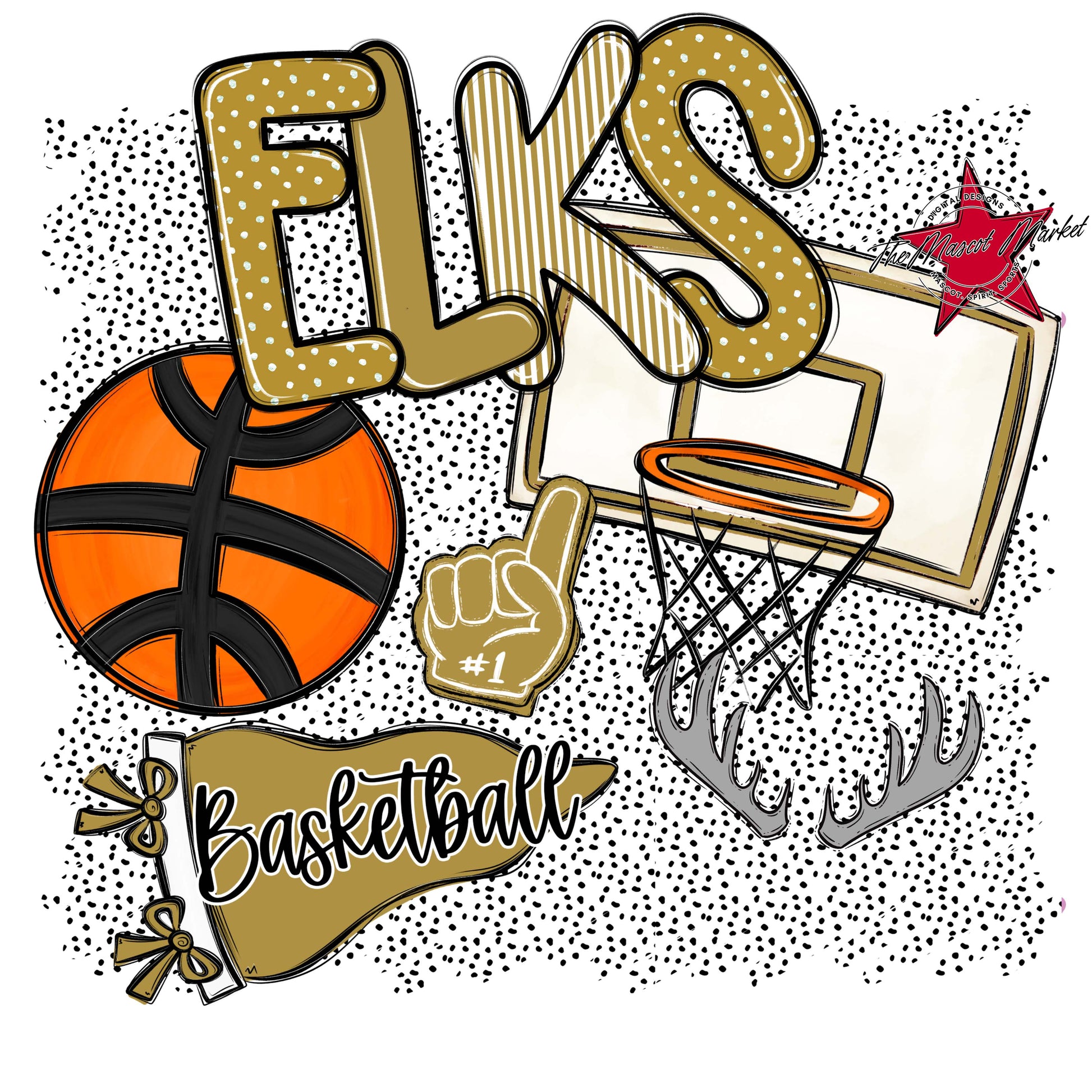 Elks Basketball Spirit-Gold