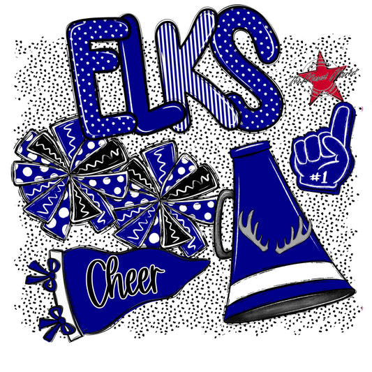 Elks Cheer Spirit-Blue