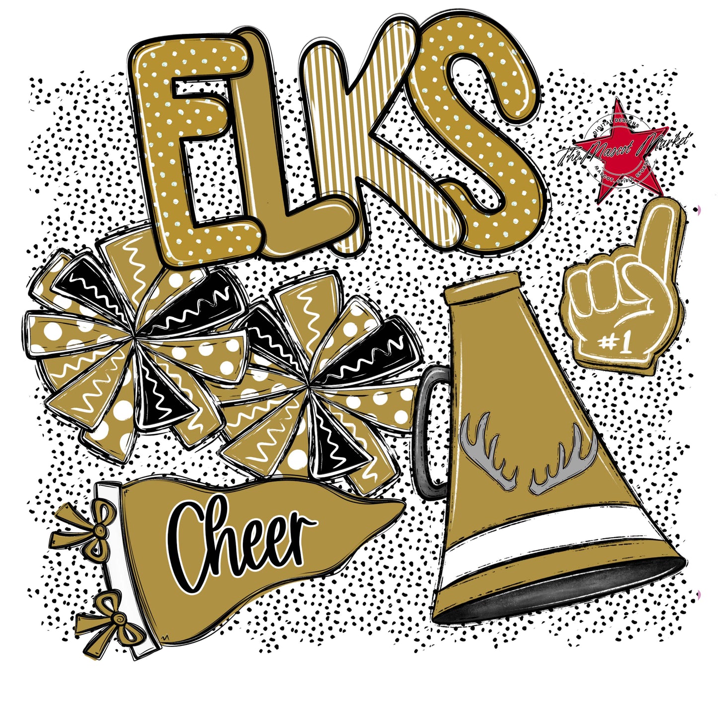 Elks Cheer Spirit-Gold