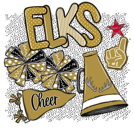 Elks Cheer Spirit-Gold