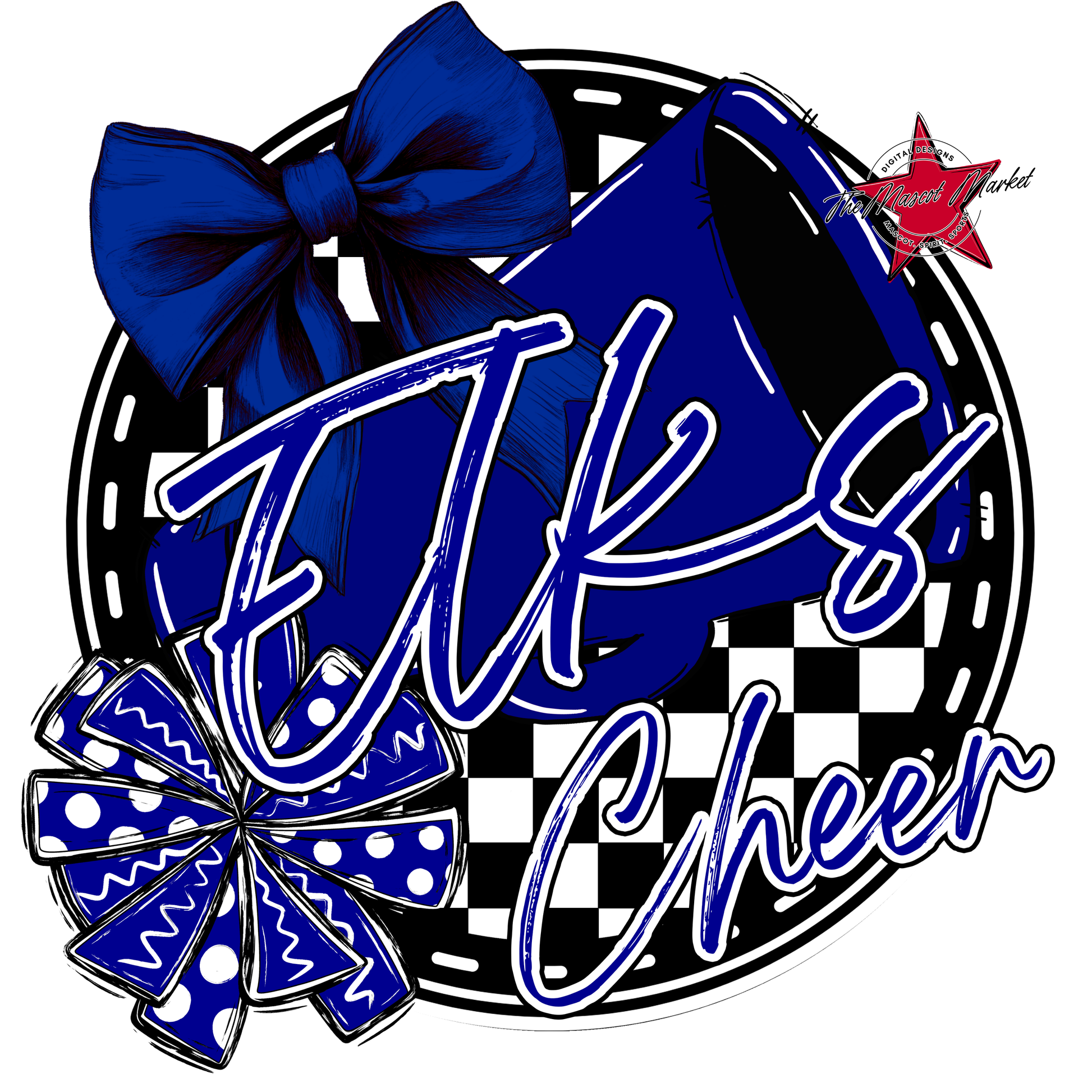 Elks Circle Cheer Design-Blue
