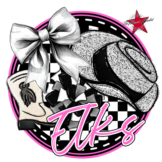 Elks Circle Drillteam Design-Baby Pink