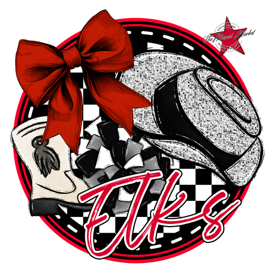 Elks Circle Drillteam Design-Red