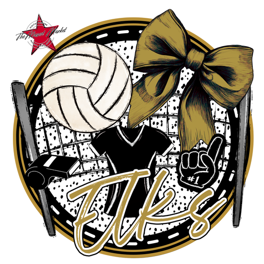 Elks Circle Volleyball Design-Gold