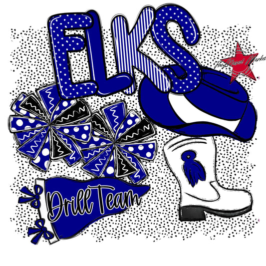 Elks Drillteam Spirit-Blue