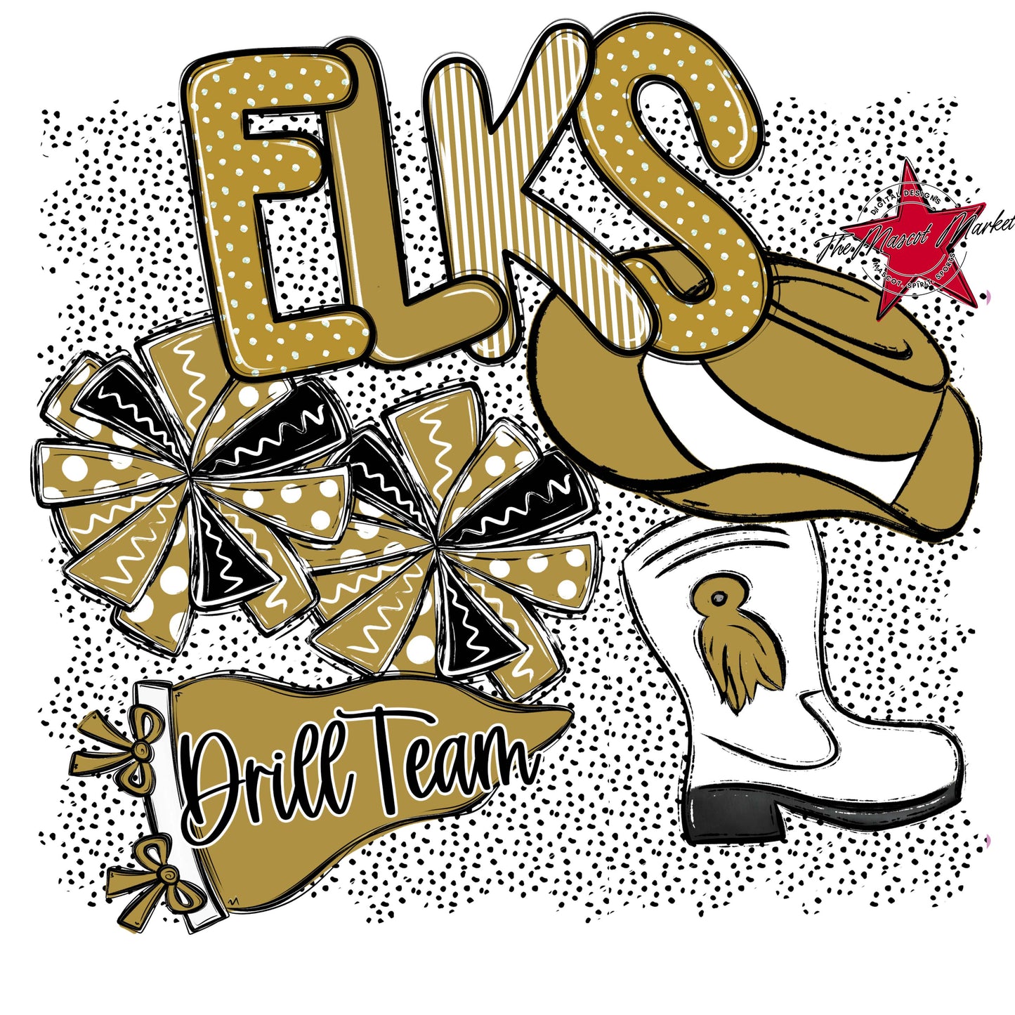 Elks Drillteam Spirit-Gold