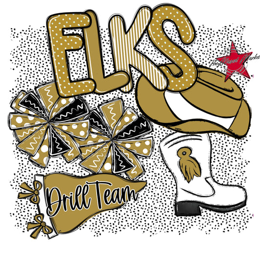 Elks Drillteam Spirit-Gold