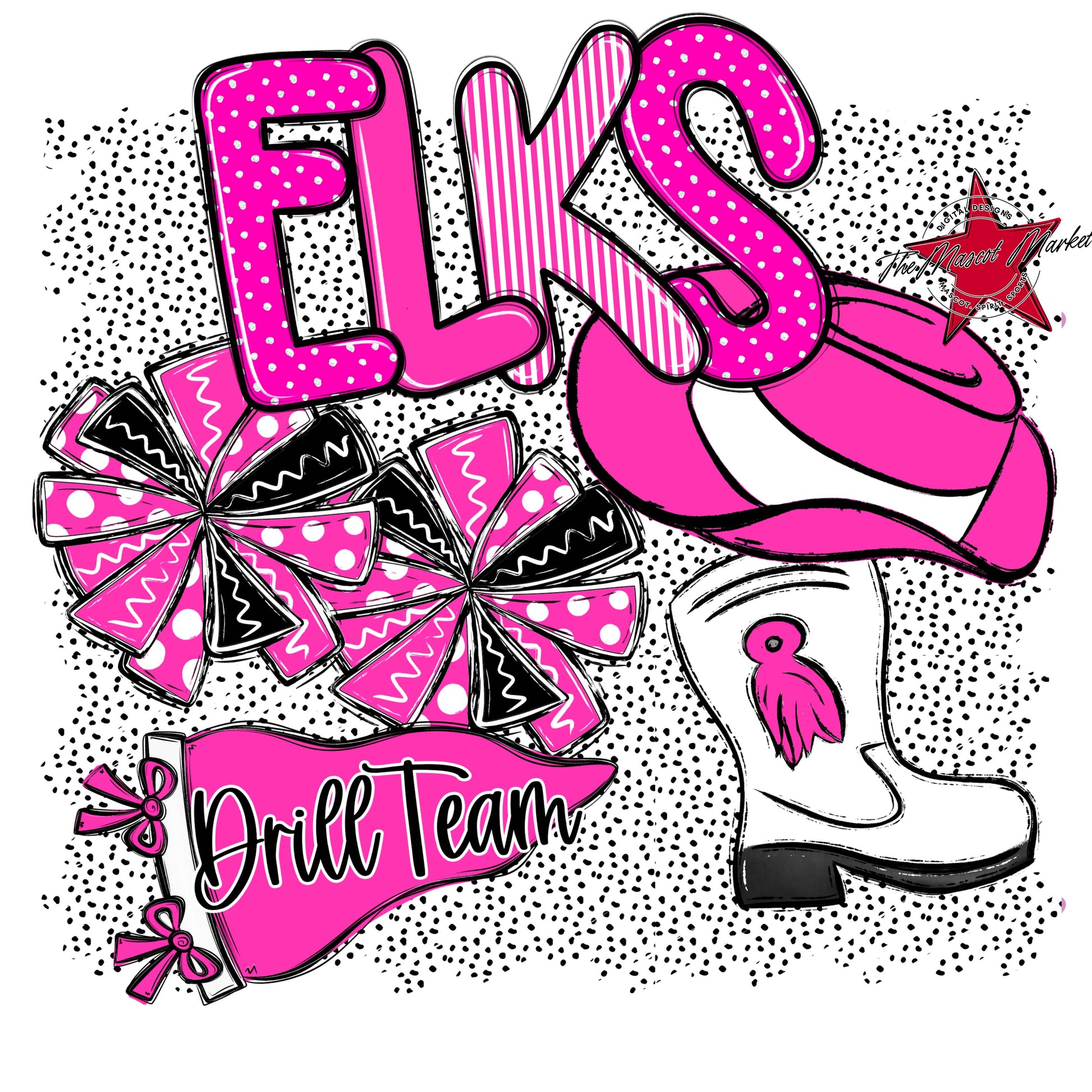 Elks Drillteam Spirit-Pink