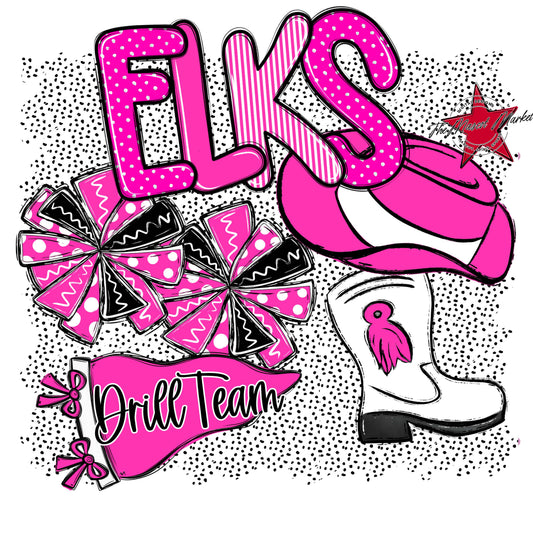 Elks Drillteam Spirit-Pink