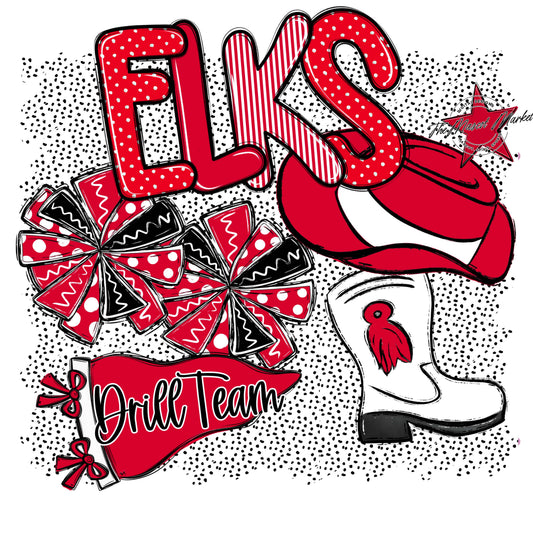 Elks Drillteam Spirit-Red