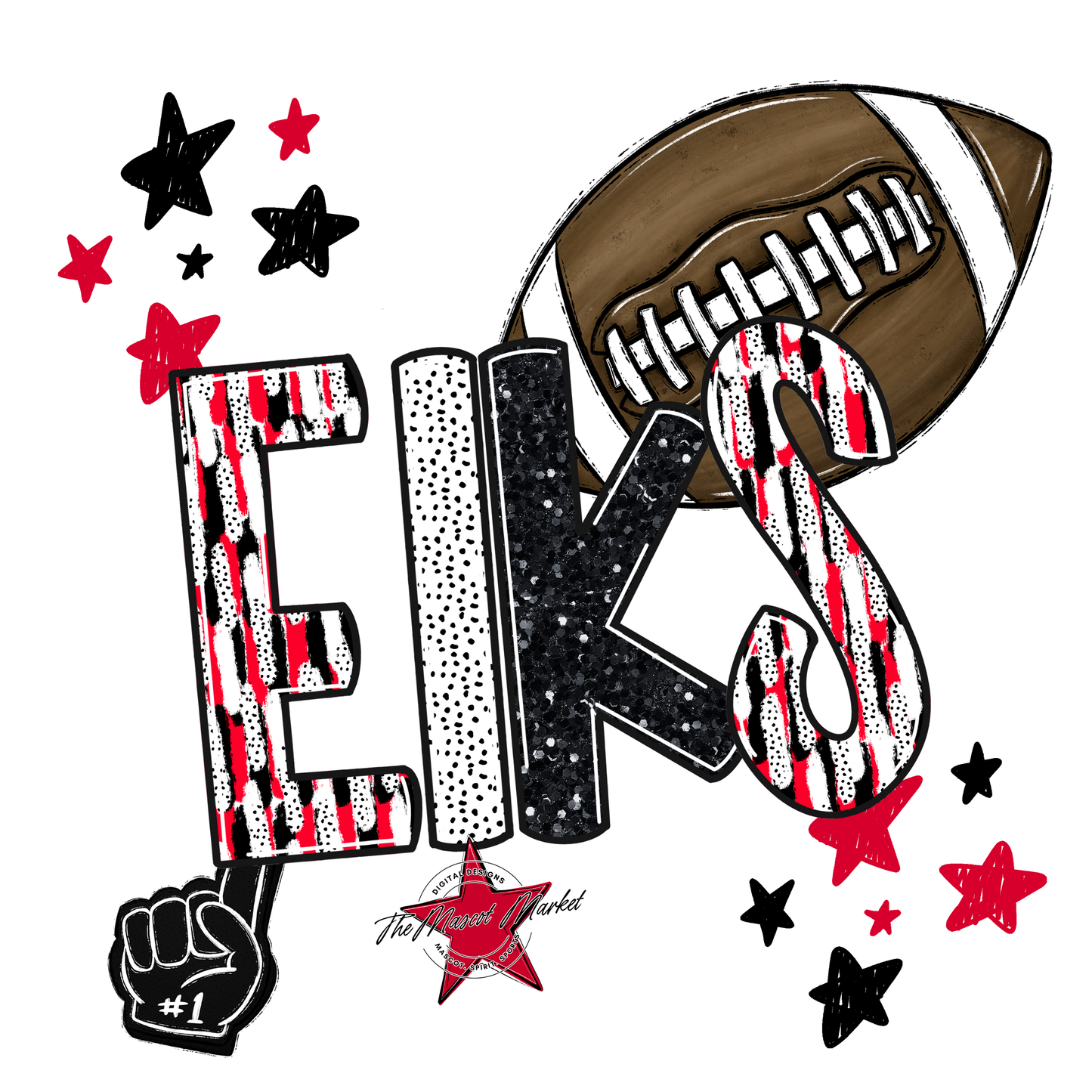 Elks Football Scrape-Red