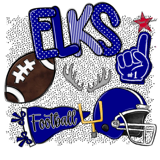 Elks Football Spirit-Blue