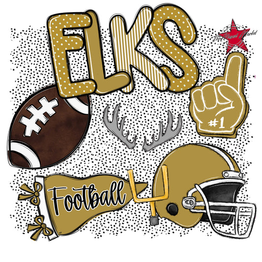 Elks Football Spirit-Gold