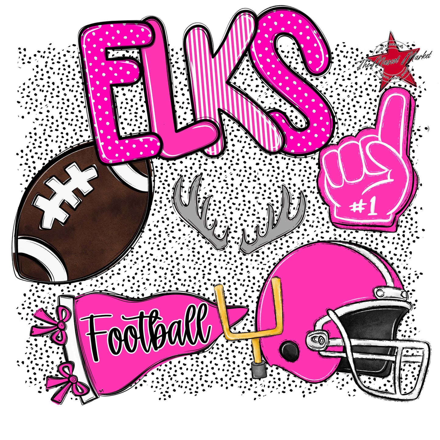Elks Football Spirit-Pink
