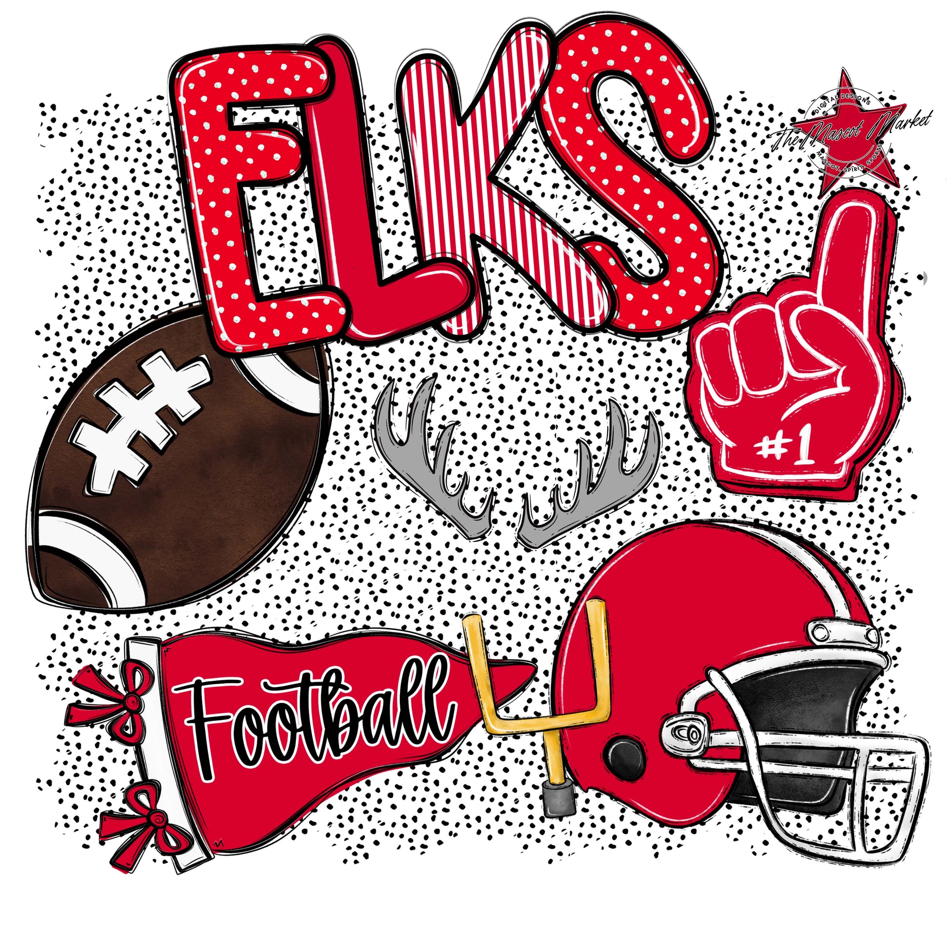 Elks Football Spirit-Red
