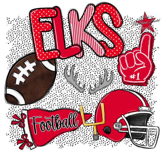 Elks Football Spirit-Red