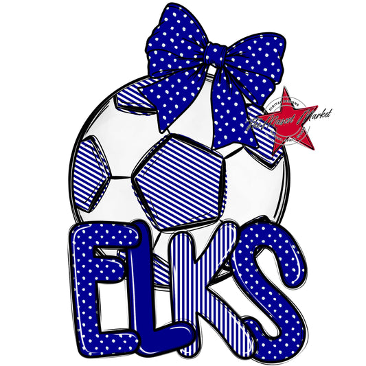 Elks Soccer Spirit Design-Blue