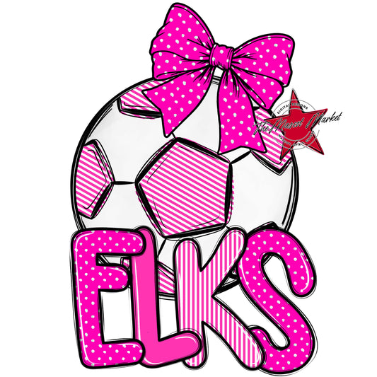 Elks Soccer Spirit Design-Pink