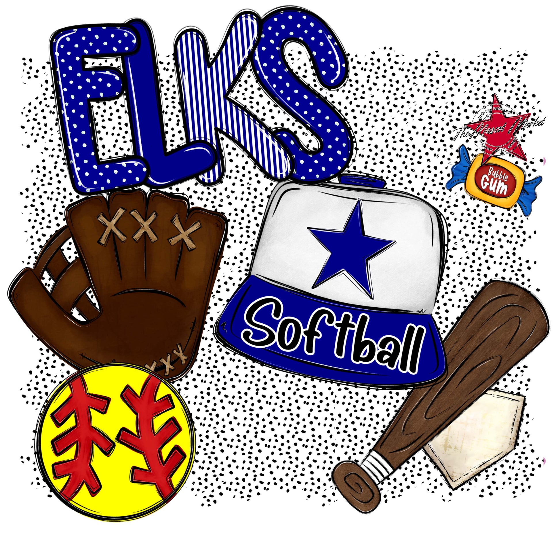 Elks Softball Spirit-Blue