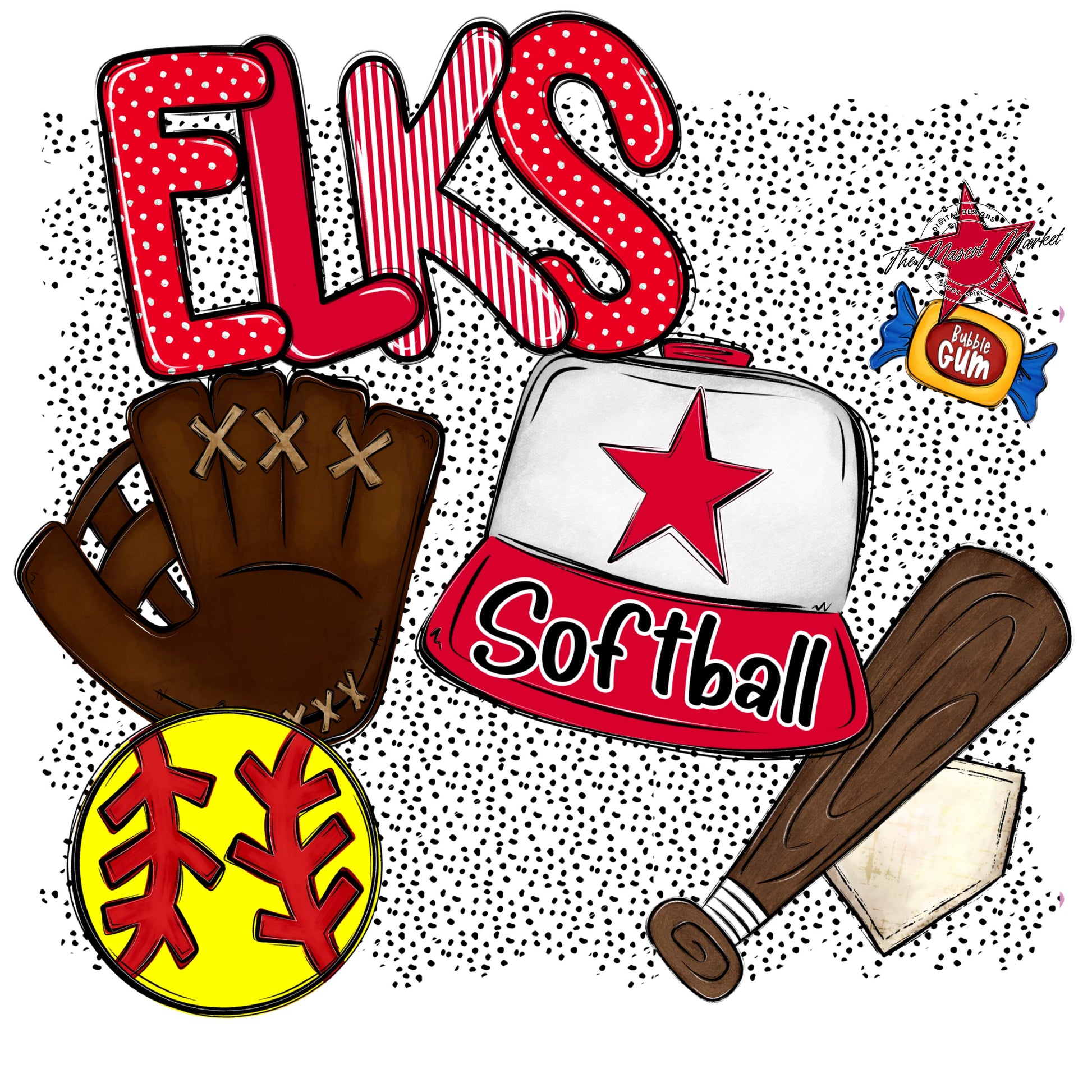 Elks Softball Spirit-Red