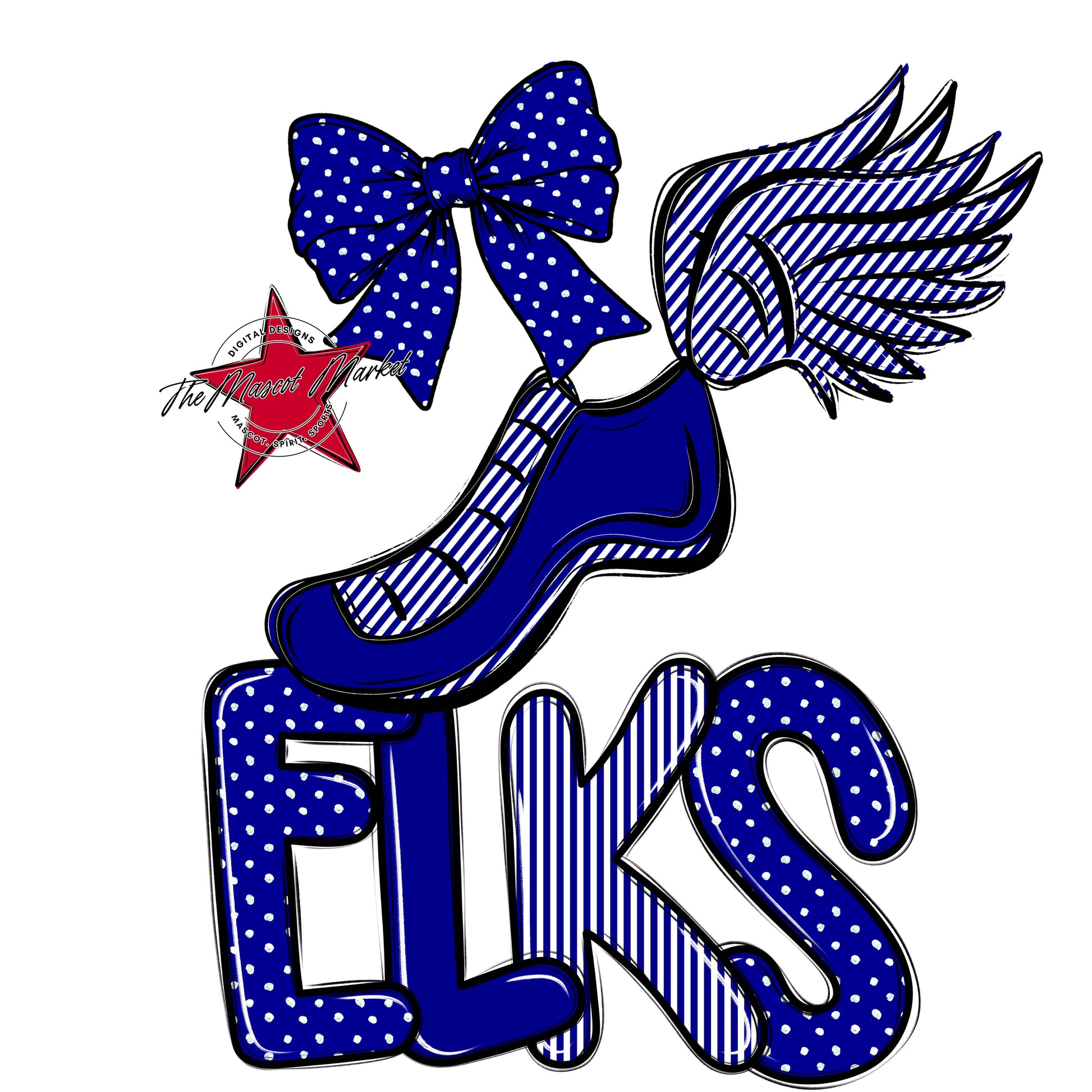 Elks Track Spirit Design-Blue