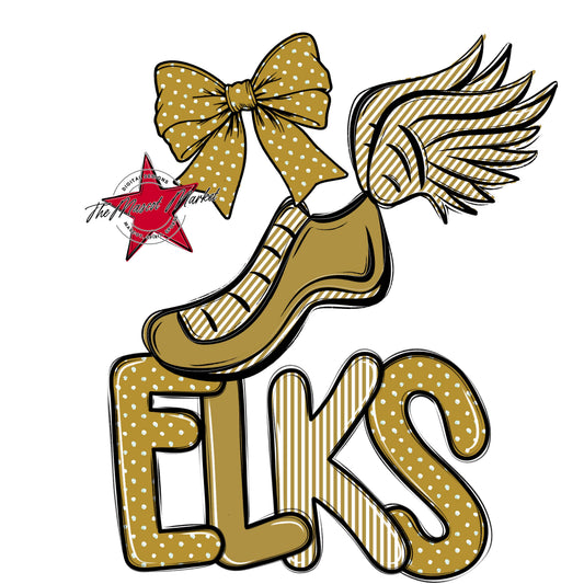Elks Track Spirit Design-Gold