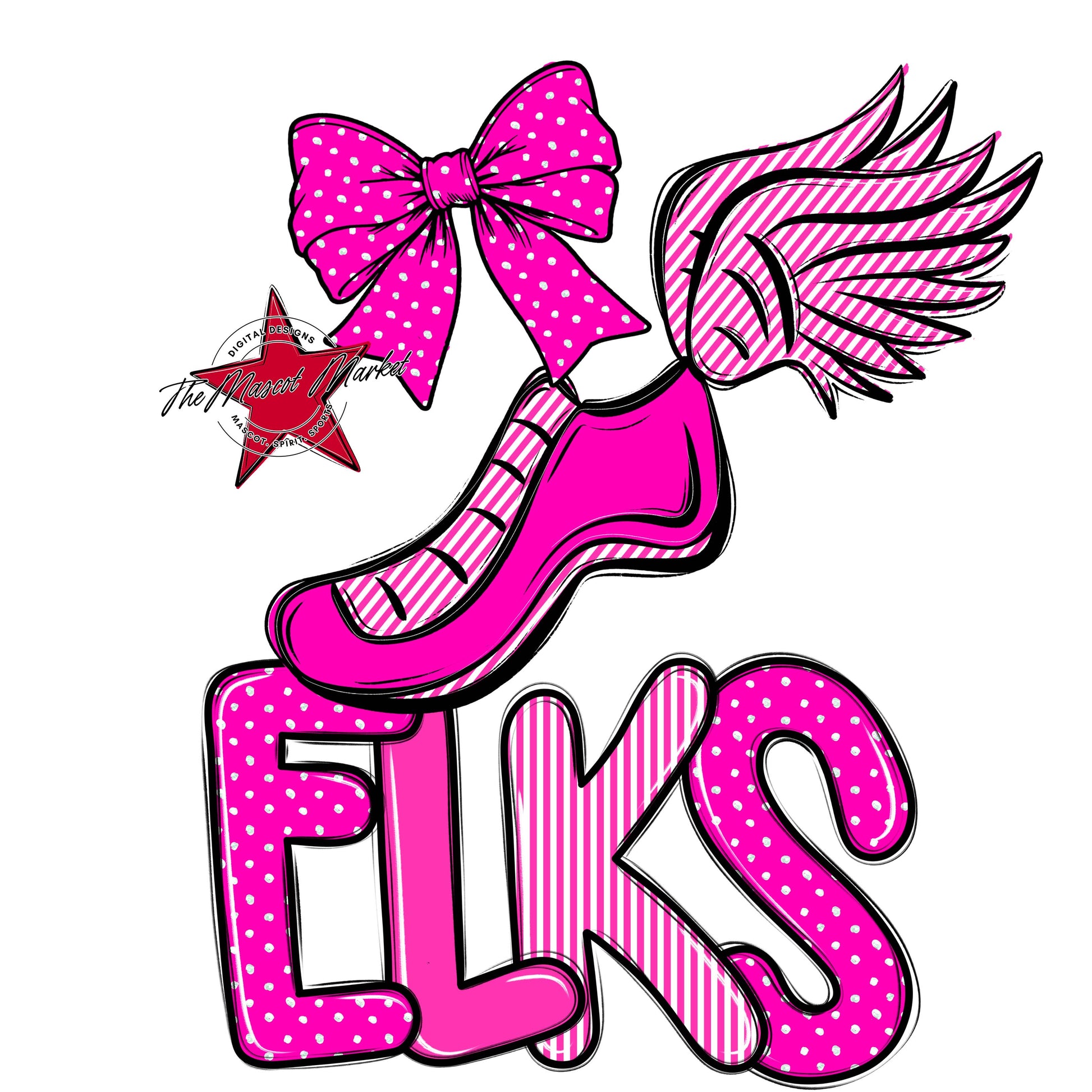 Elks Track Spirit Design-Pink