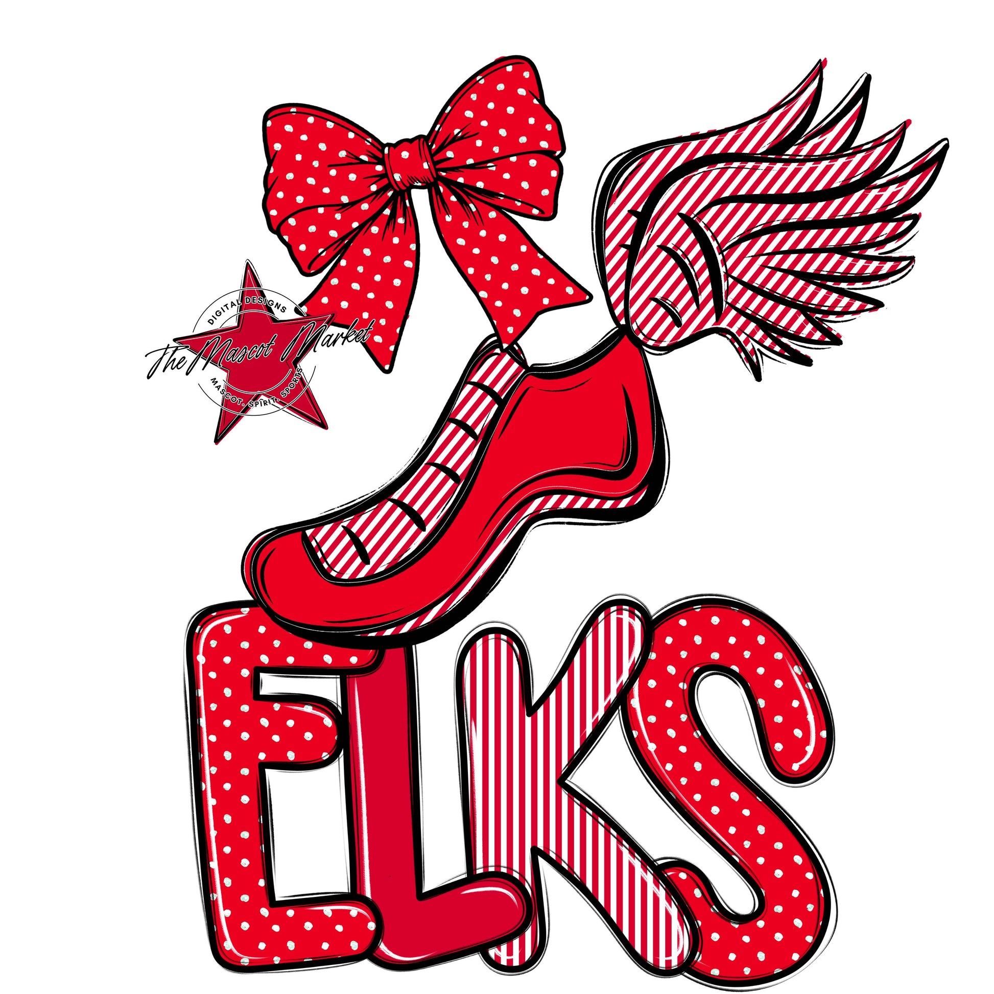 Elks Track Spirit Design-Red