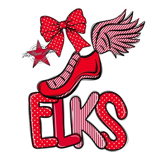 Elks Track Spirit Design-Red