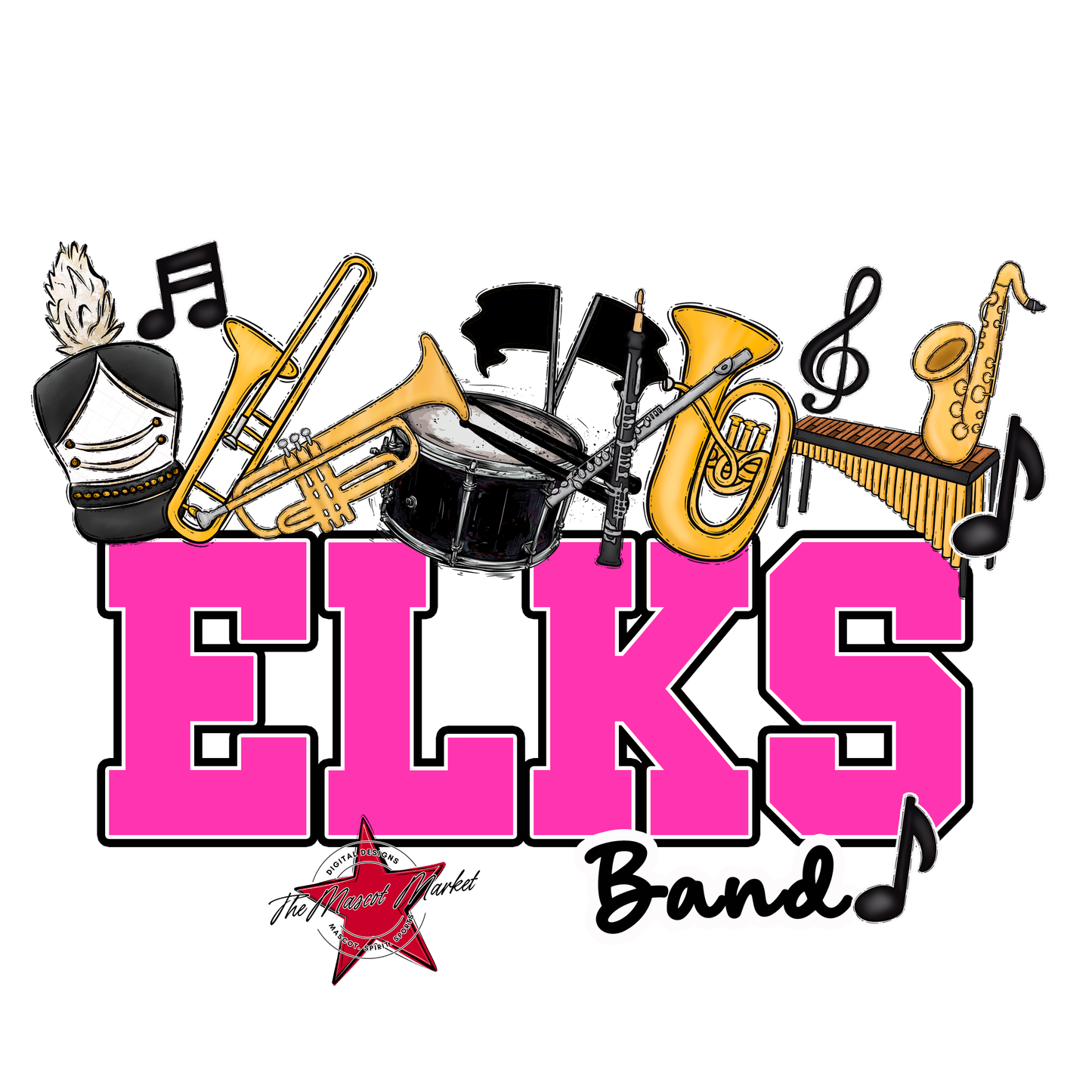 Elks Varsity Band-Pink