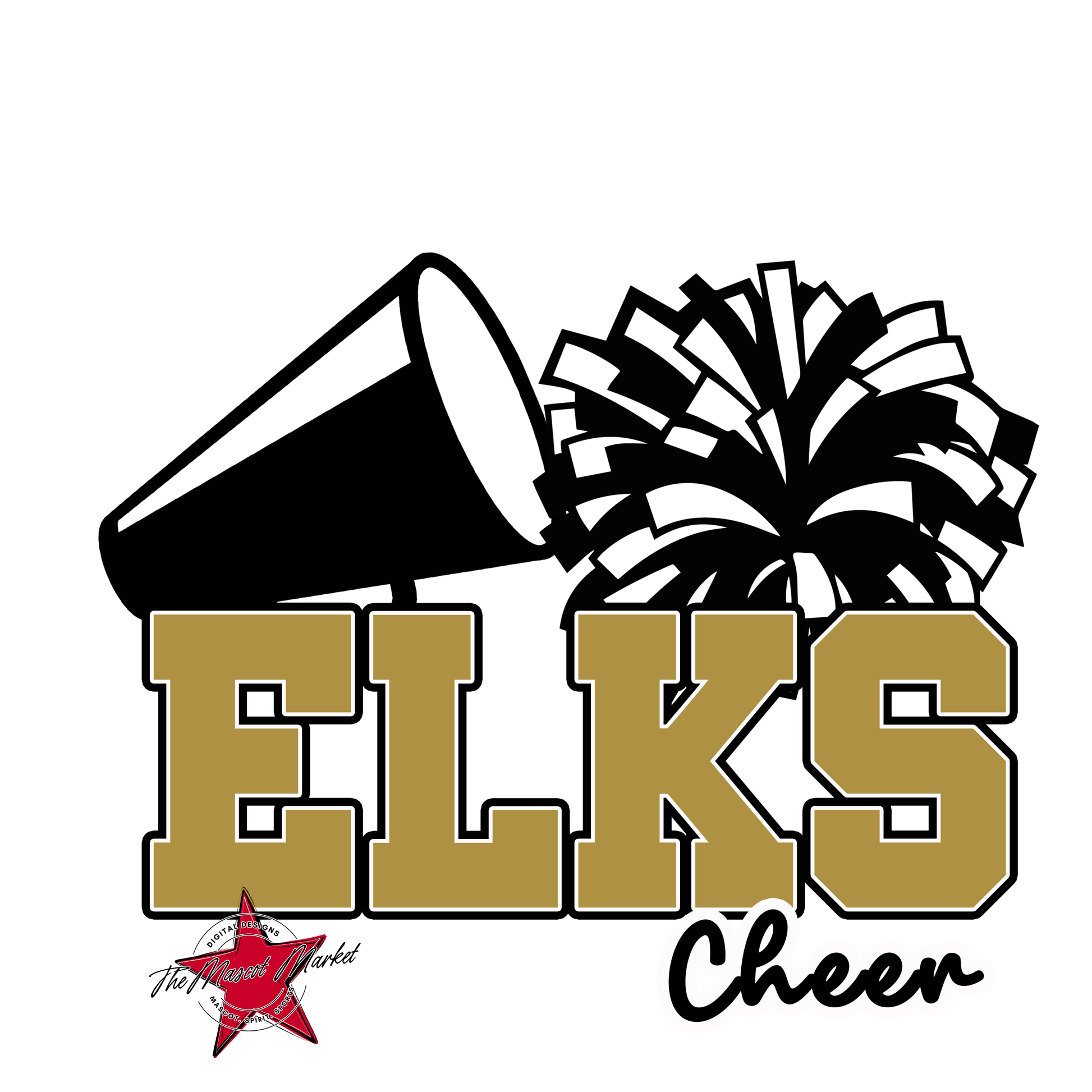 Elks Varsity Cheer-Gold