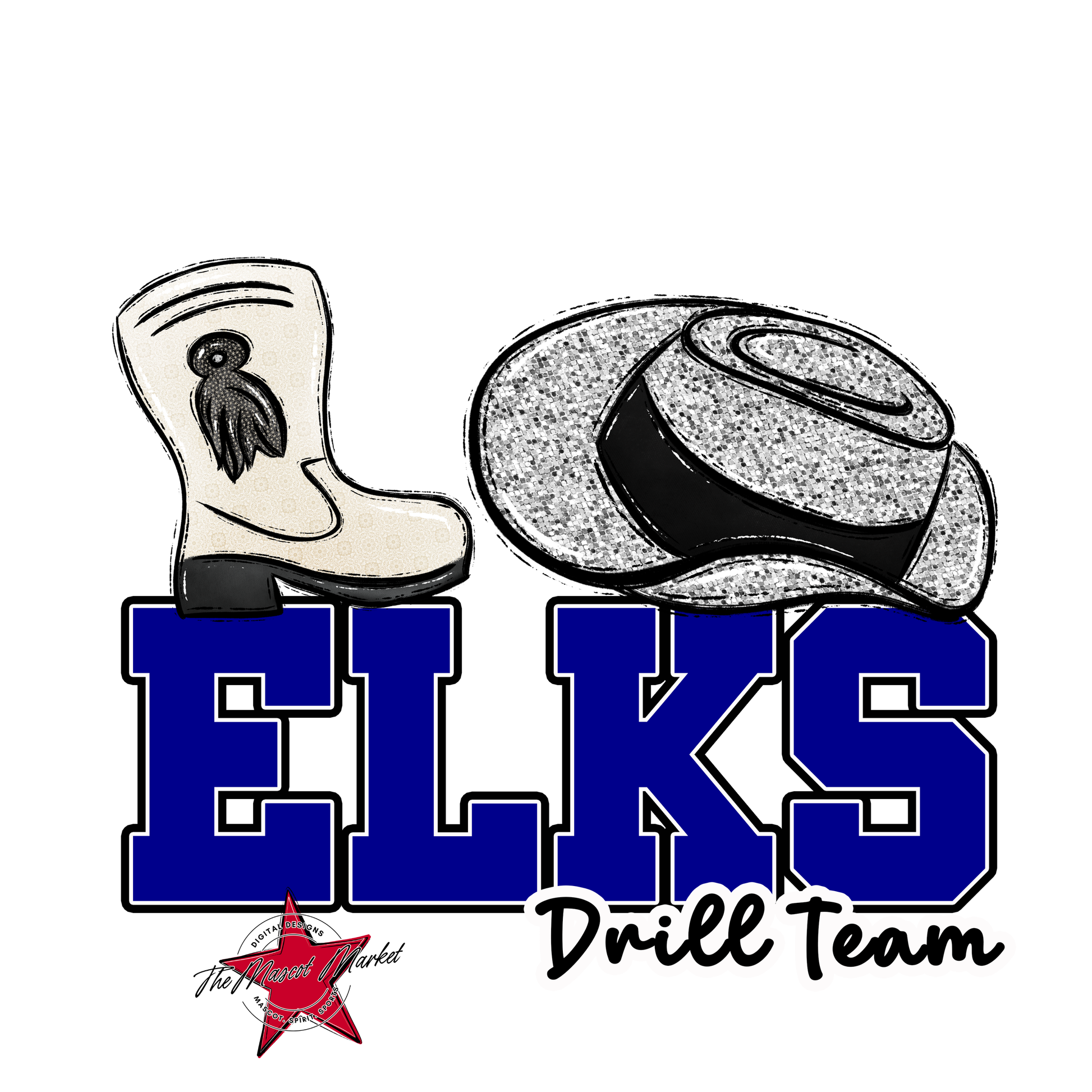 Elks Varsity Drillteam-Blue
