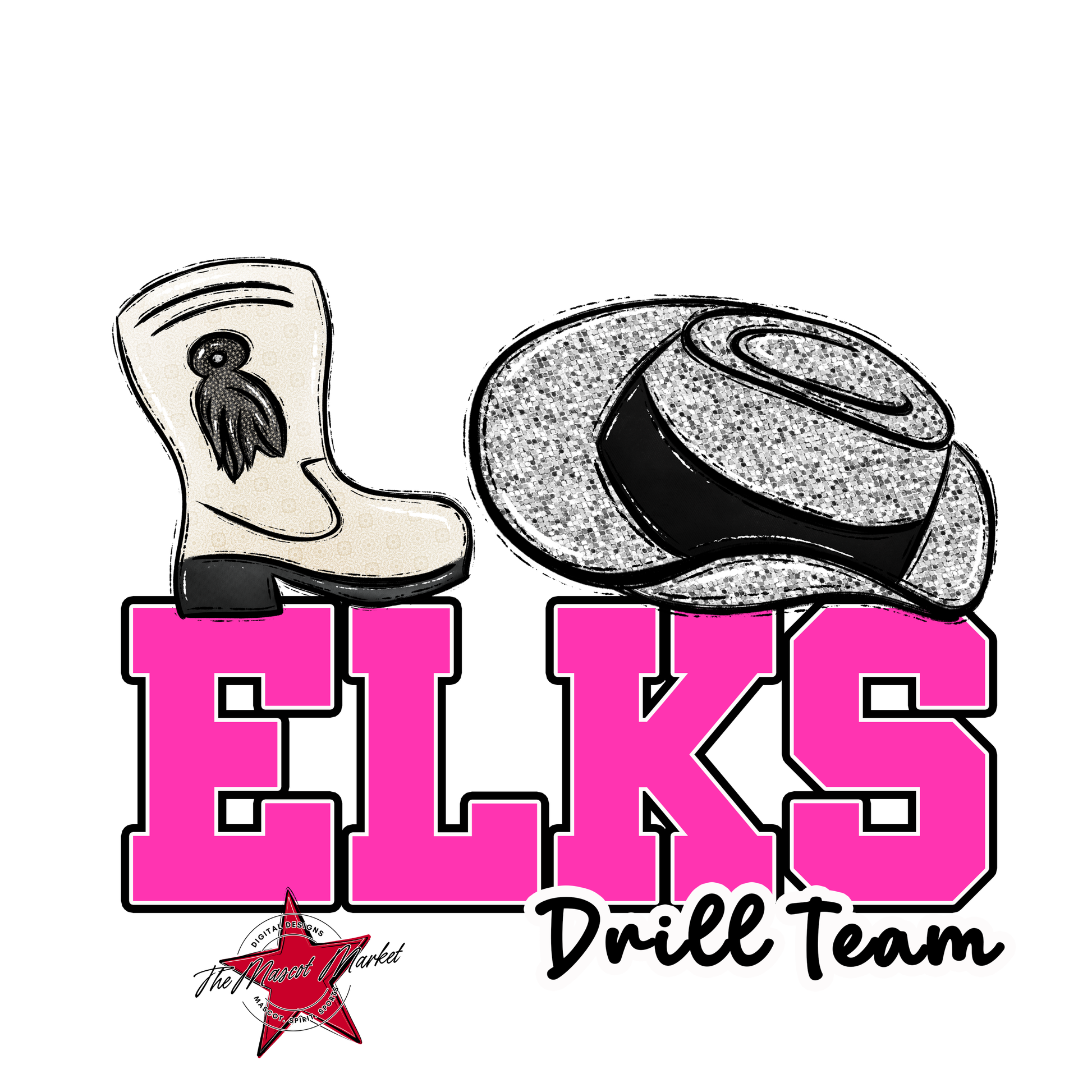 Elks Varsity Drillteam-Pink