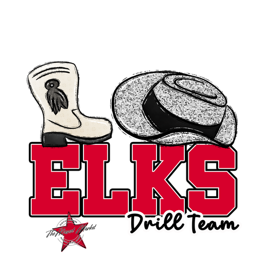 Elks Varsity Drillteam-Red