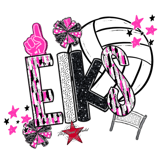 Elks Volleyball Scrape-Pink