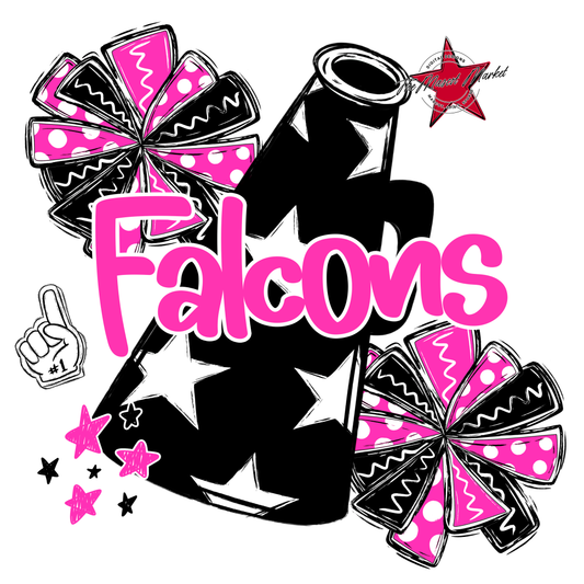 Falcons Alpha Megaphone Design-Pink