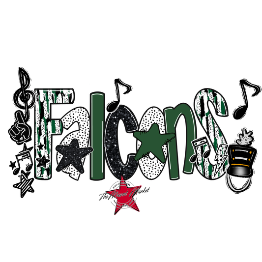 Falcons Band Scrape-Green