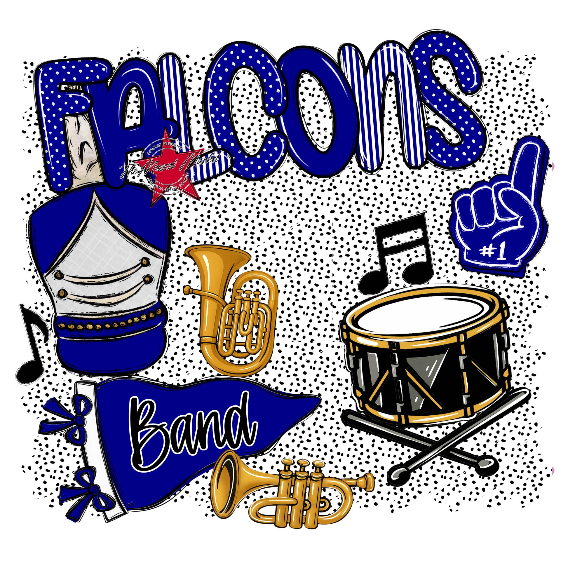 Falcons Band Spirit-Blue
