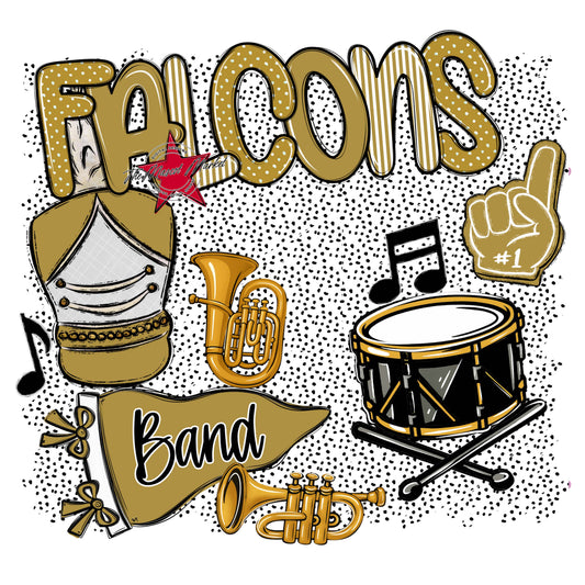 Falcons Band Spirit-Gold
