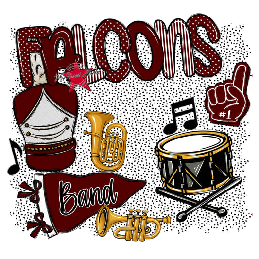 Falcons Band Spirit-Maroon