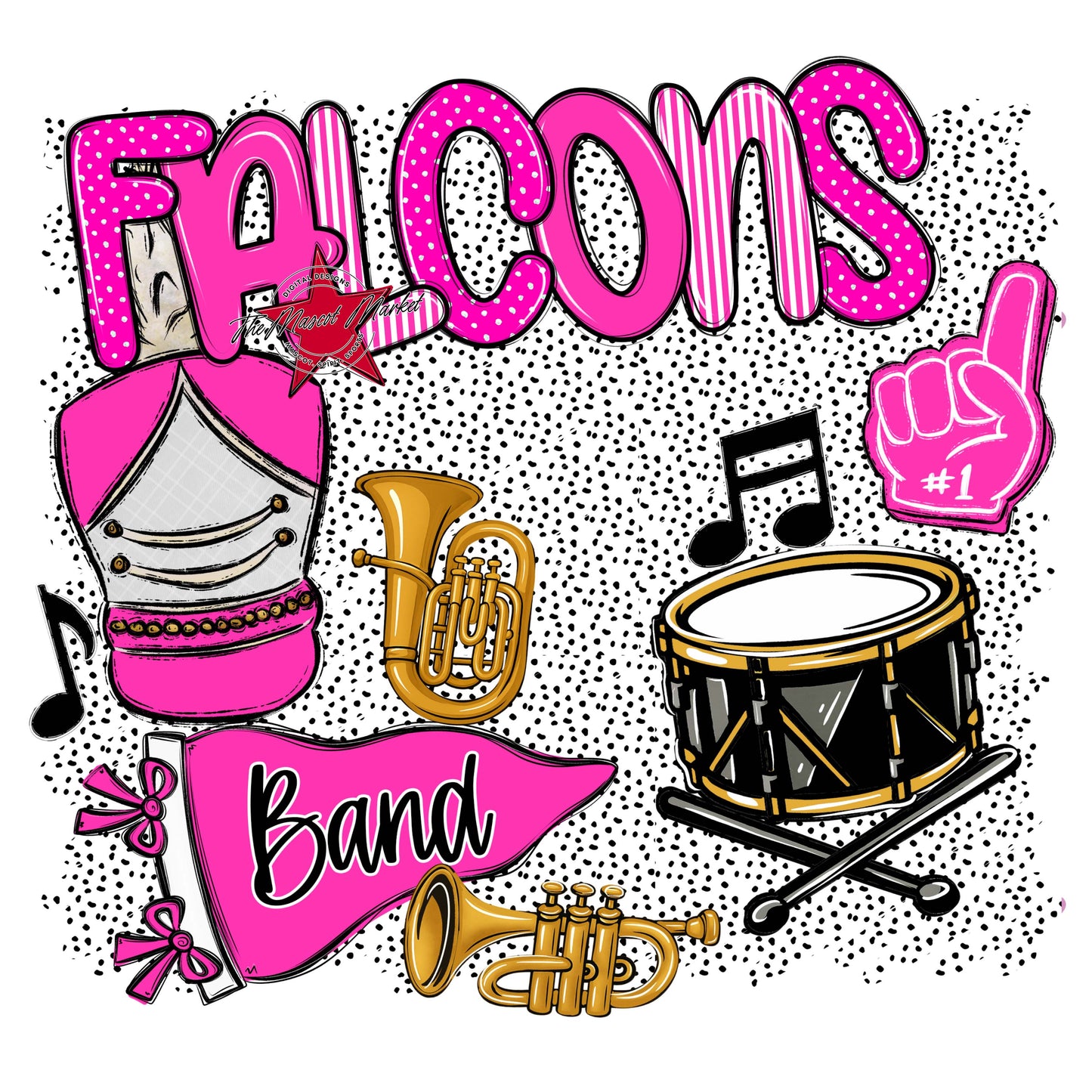 Falcons Band Spirit-Pink