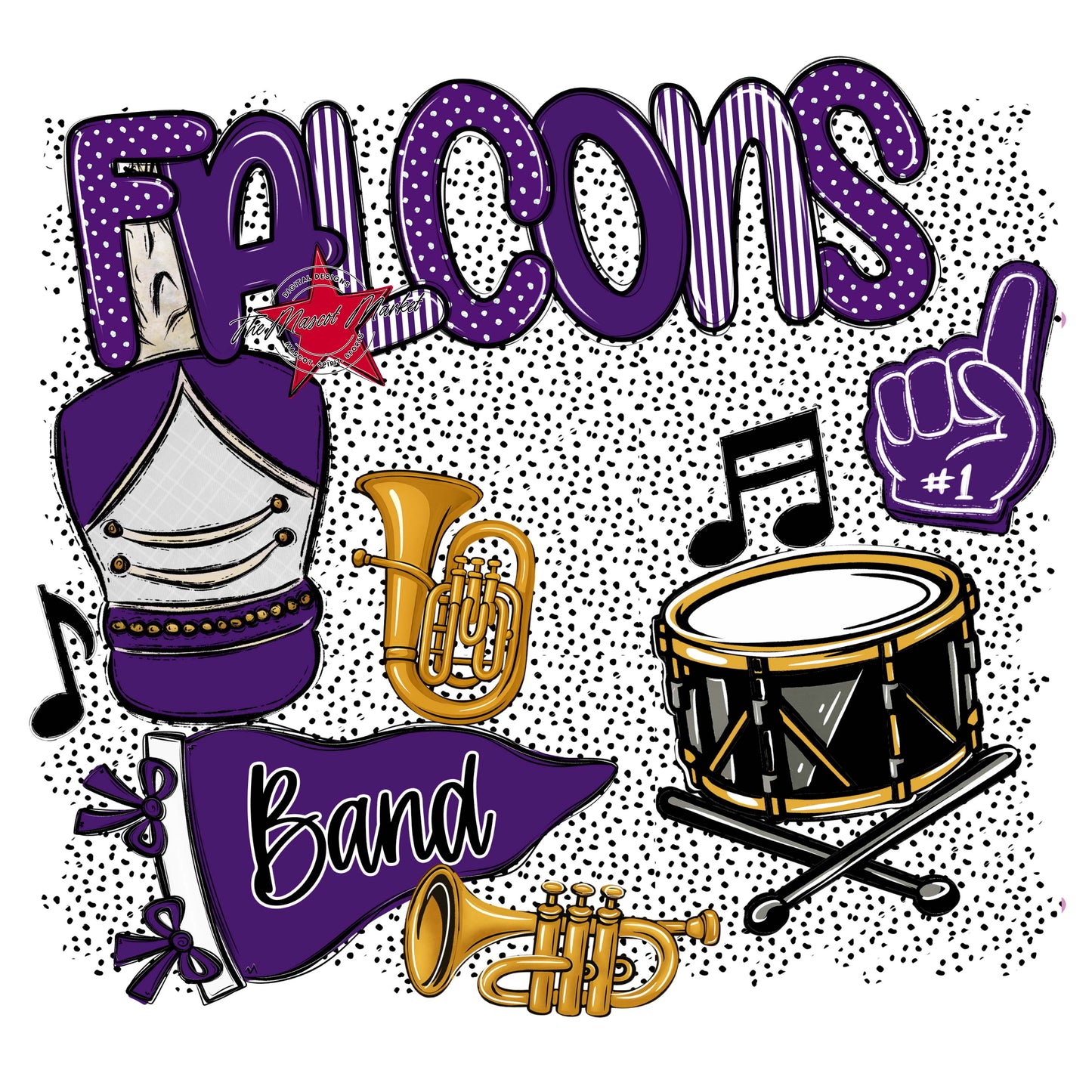 Falcons Band Spirit-Purple