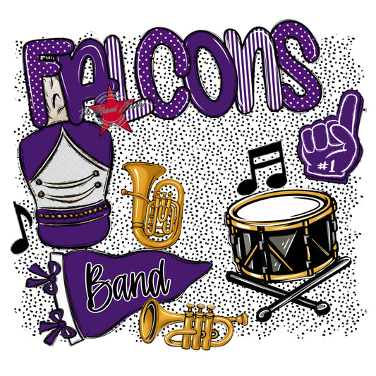 Falcons Band Spirit-Purple