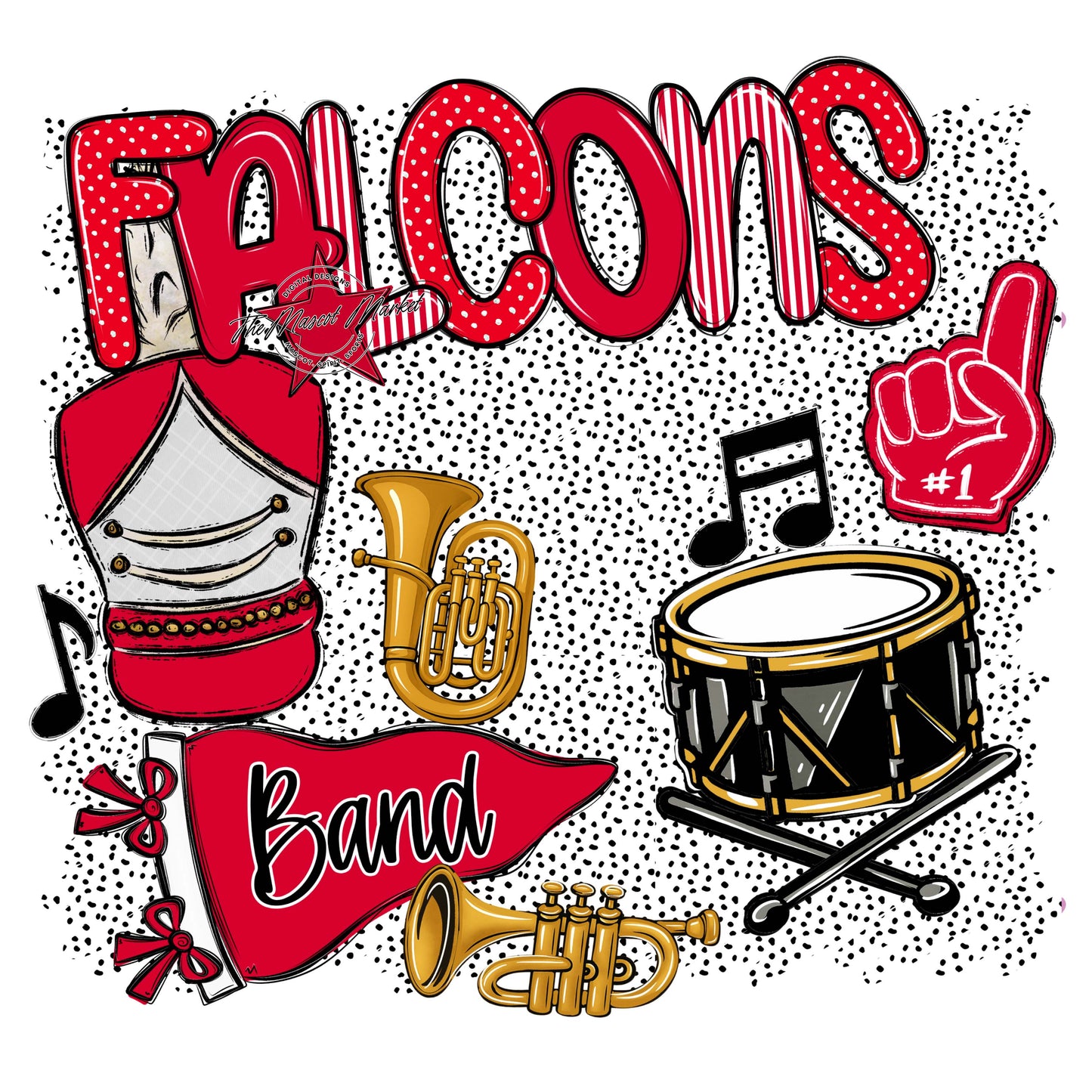 Falcons Band Spirit-Red
