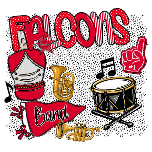 Falcons Band Spirit-Red