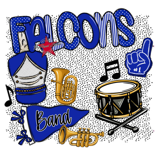 Falcons Band Spirit-Royal Blue