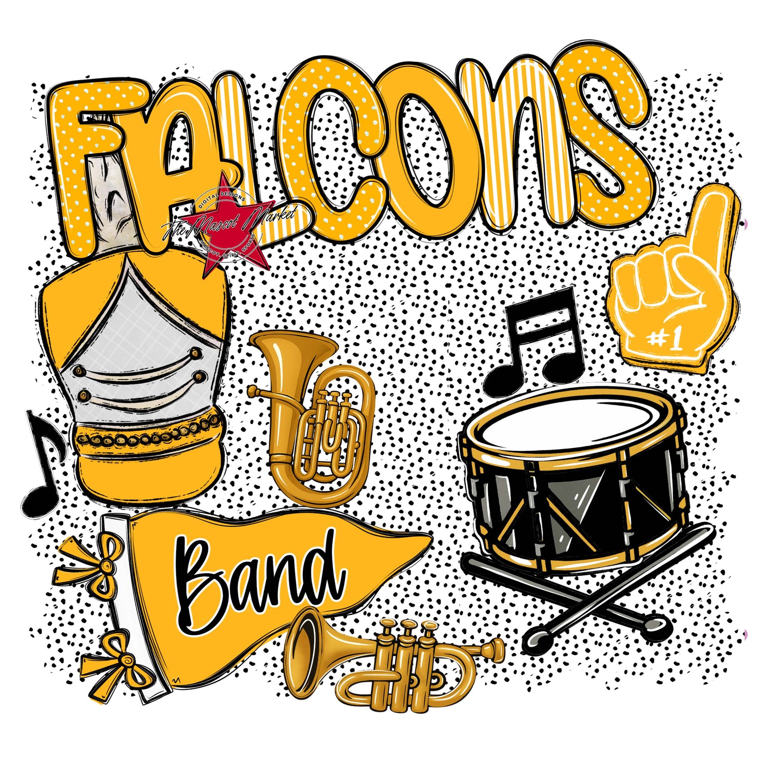 Falcons Band Spirit-Yellow