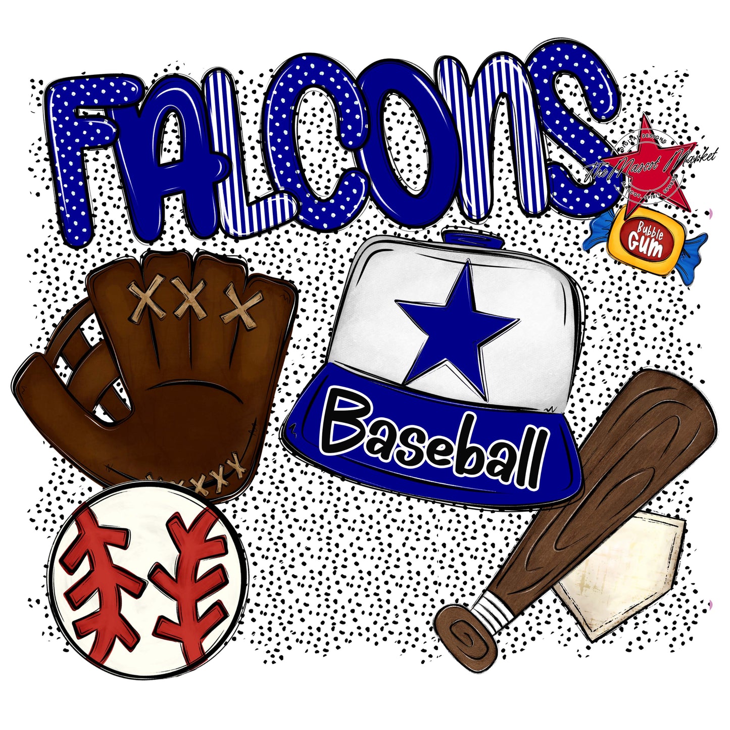 Falcons Baseball Spirit-Blue
