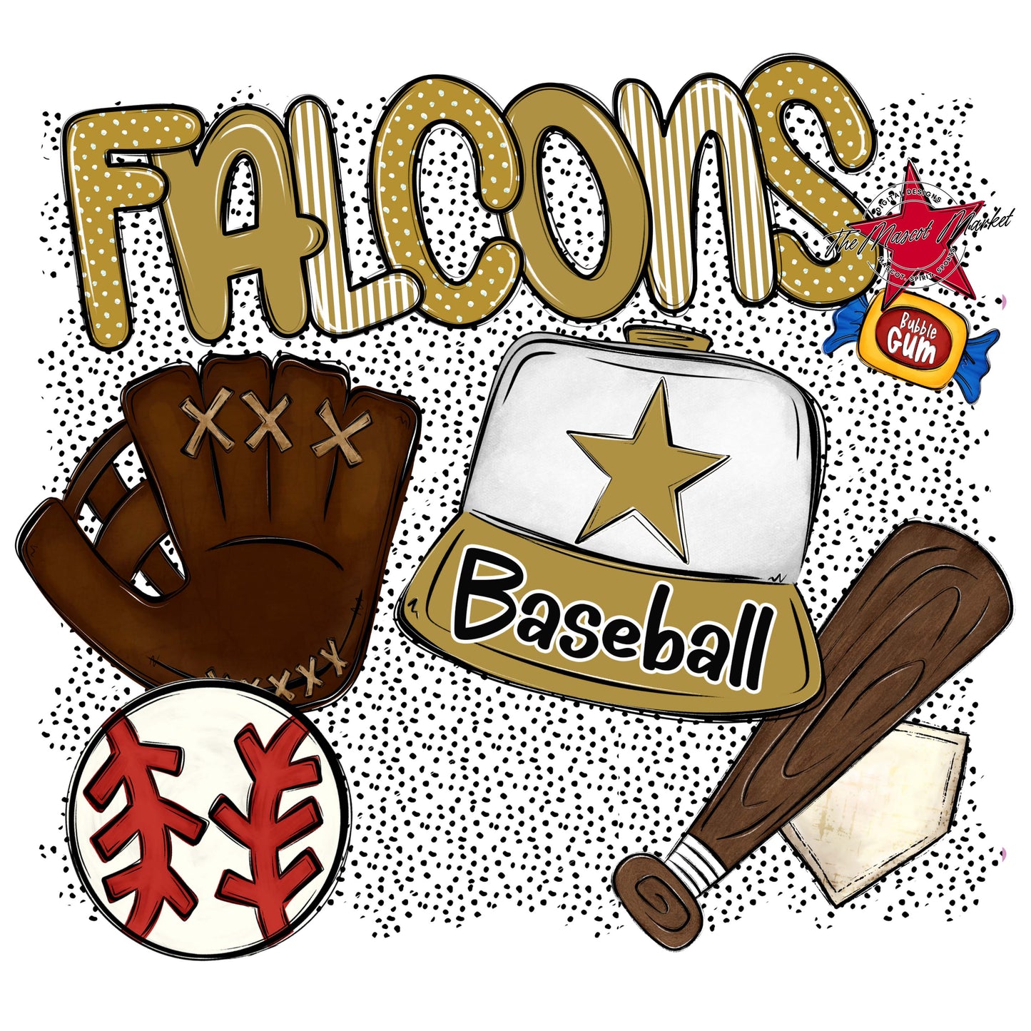Falcons Baseball Spirit-Gold